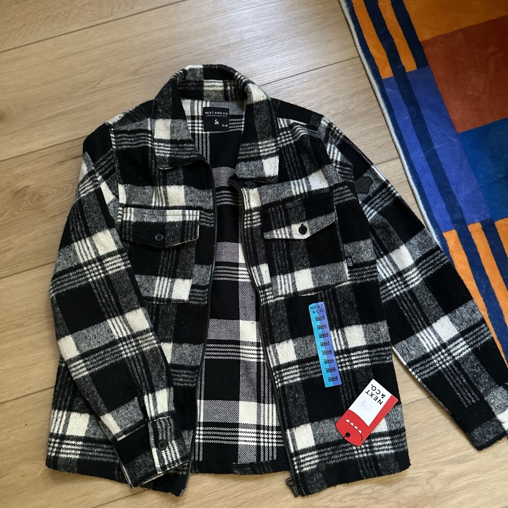 Black and White Plaid Jacket